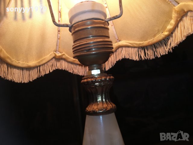мрамор мед/месинг-антик лампа от франция 1702211035, снимка 6 - Колекции - 31846773