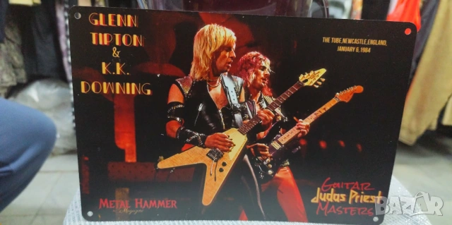 Judas Priest Guitar Masters-уникална табела (плакет), снимка 2 - Китари - 54085013
