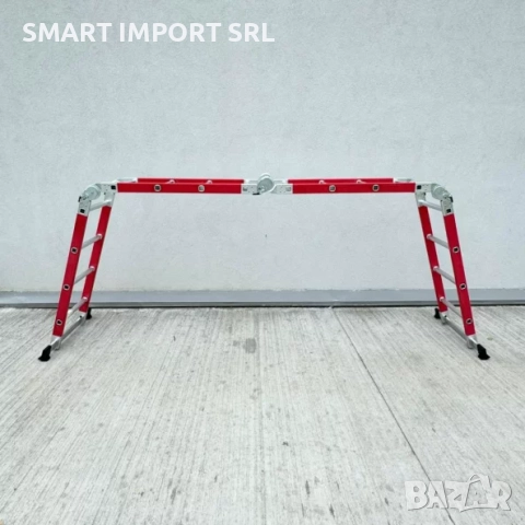 Професионална стъклопластова стълба KMP404F , 4x4 стъпала, снимка 3 - Железария - 52006772