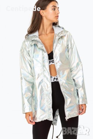 Холографско яке парка/ дъждобран Just HYPE, снимка 1