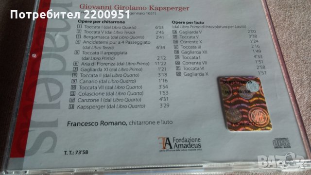 GIOVANI KAPSPERGER, снимка 6 - CD дискове - 31984857