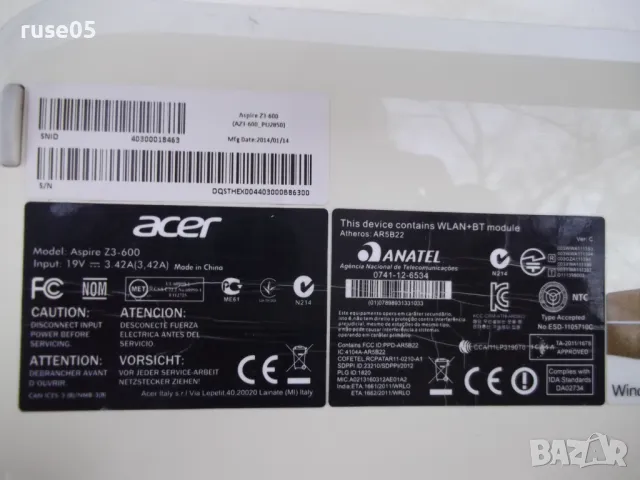 Продавам "ACER Z3-600" работещ, снимка 4 - За дома - 48732312