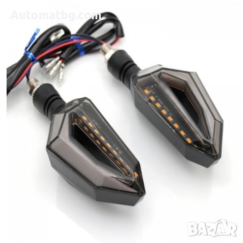 Комплект мигачи Automat, Диодни светлини, 2бр, 2066, Черен, снимка 5 - Аксесоари и консумативи - 40692668