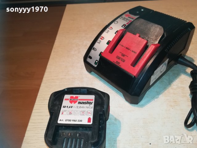 wurth LI-ION charger+battery pack-germany 0211202200, снимка 2 - Винтоверти - 30651540