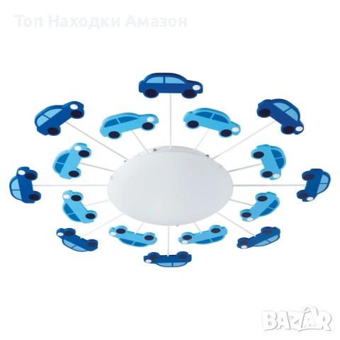 Детски плафон с коли СИН EGLO, снимка 2 - Лампи за таван - 53977361