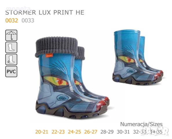 39,90лева (20,40 euro) DEMAR: Нови детски Гумени ботуши с Топло чорапче. Размери 20-35. РОБОТИ, снимка 3 - Бебешки боти и ботуши - 51686684