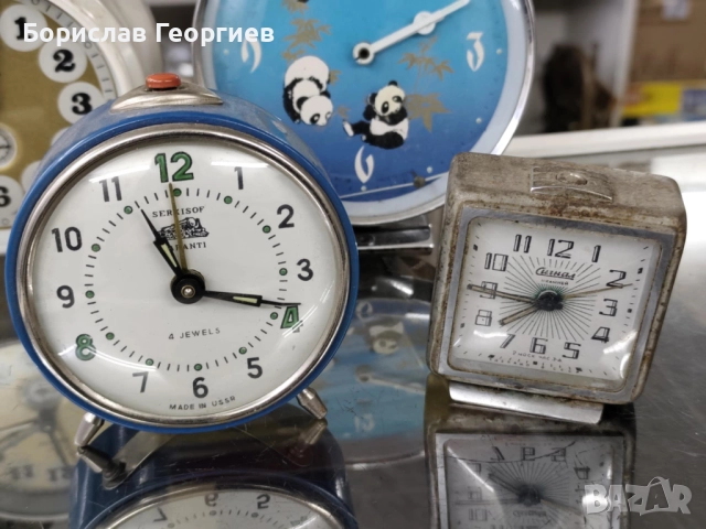 Лот Стар механичен часовник будилник Junghans kienzle haller 8 броя, снимка 5 - Антикварни и старинни предмети - 52647945