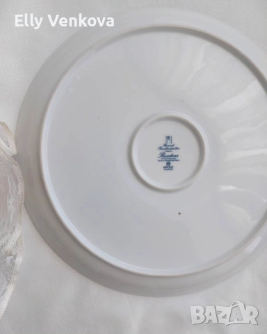 Порцеланово плато Heinrich Residenz Höchst с декор от сини цветя, снимка 4 - Чинии - 52888325