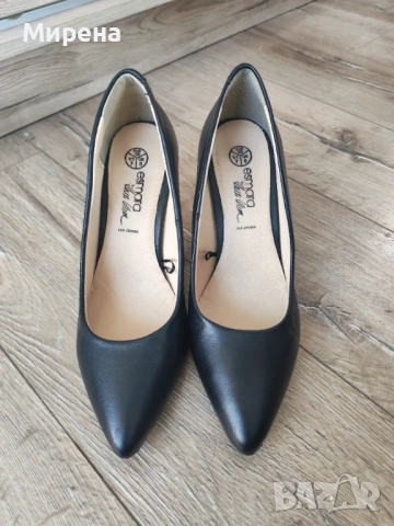 Елегантни дамски обувки от естествена кожа 38 номер, снимка 3 - Дамски обувки на ток - 53164480
