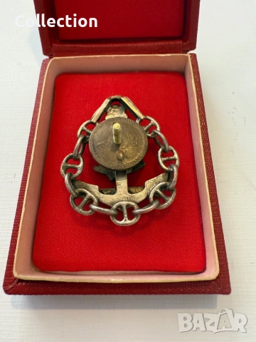 Рядък морски нагръден знак Капитан далечно плаване БМФ 1970 г., снимка 2 - Други ценни предмети - 49586373