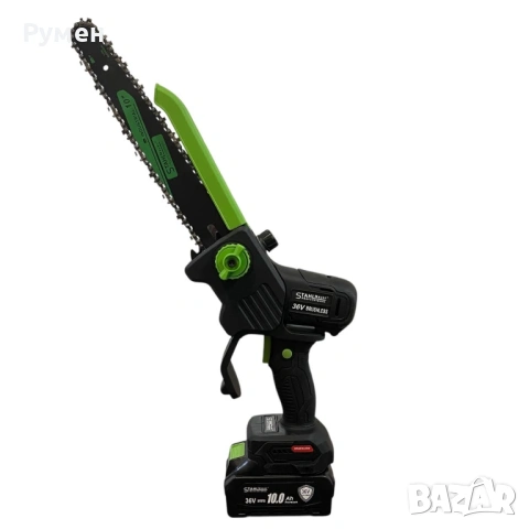АКУМУЛАТОРНА РЕЗАЧКА STAHLMAYER 36V 10AH С ДИСПЛЕЙ , ДВЕ БАТЕРИИ И 2 ВЕРИГИ – 30СМ ШИНА, снимка 3 - Градински инструменти - 53106861