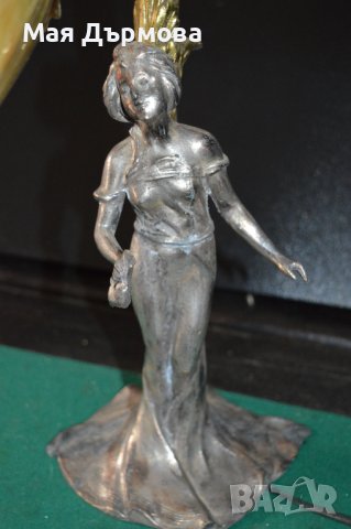 старина електрическа нощна лампа стил СЕЦЕСИОН, снимка 3 - Антикварни и старинни предмети - 44496994