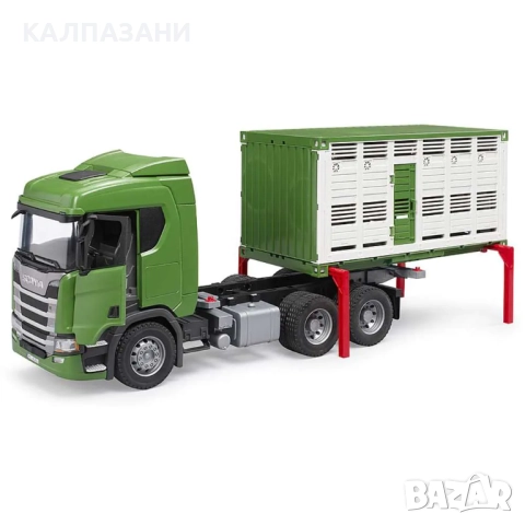 BRUDER камион Scania Super 560R За транспортиране на едър рогат добитък 03548, снимка 3 - Коли, камиони, мотори, писти - 52035607