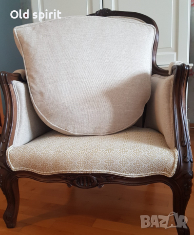 Антикварно кресло в стил Бержер (Bergère), снимка 9 - Антикварни и старинни предмети - 44811400