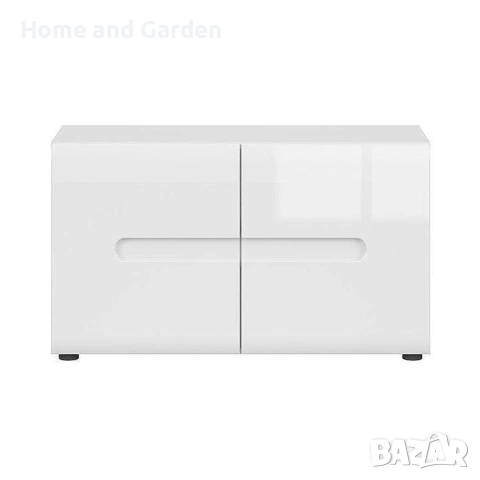 Шкаф за обувки AZTECA TRIO SFK2D — бял гланц, 2 врати, снимка 4 - Шкафове - 53941650