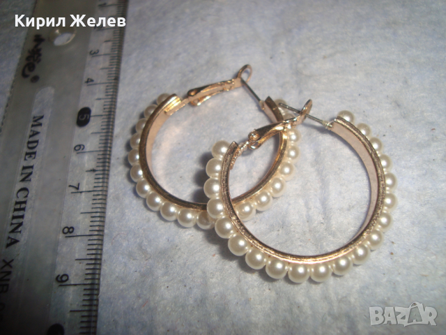 ЗЛАТИСТИ РЕТРО СТИЛ ПЕРЛЕН ТИП КЛАСИЧЕСКИ АРТ ОБЕЦИ 20780