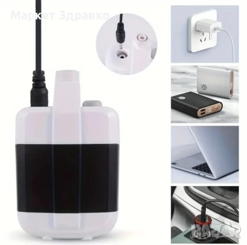 Ново - Преносим Душ за Къмпинг с Батерия 3500mAh – 5 л/мин, снимка 11 - Къмпинг мебели - 50624399