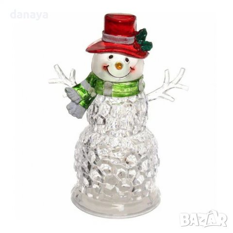 3182 Светеща коледна украса Весел Снежко, 24 см, снимка 5 - Декорация за дома - 38404203
