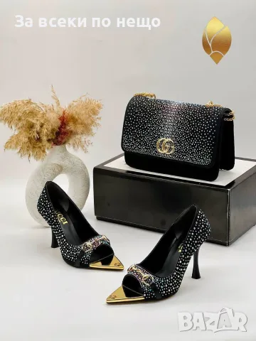 Gucci Елегантни Дамски Обувки С Кристали На Висок Ток Гучи - Различни Цветове Код SEM-483, снимка 7 - Дамски обувки на ток - 55872712