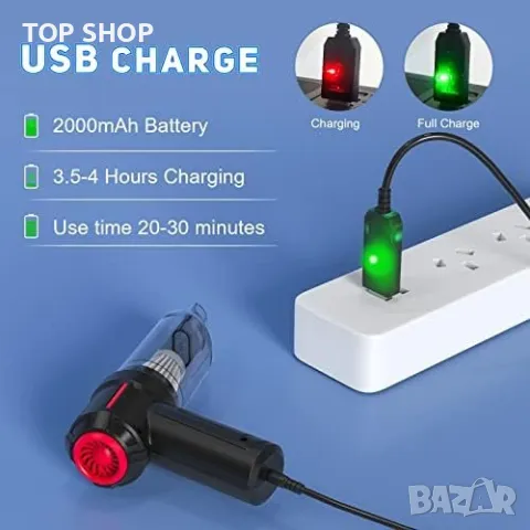 Нова Ултра Лека Прахосмукачка 3-в-1 с Мощна Безжична 6000PA 120W, снимка 8 - Други - 49249556