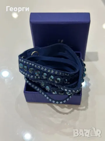 Гривна - колие Swarovski в син цвят