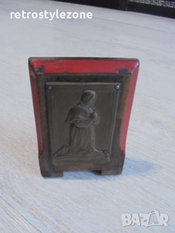 № 8570 Стара настолна католическа икона – Св. Йоан Боско (Don Bosco)  