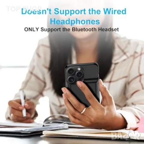 Нов 8500mAh Кейс Батерия за телефон iPhone 15 Pro Max/Plus Айфон Power Bank, снимка 6 - Калъфи, кейсове - 49520571