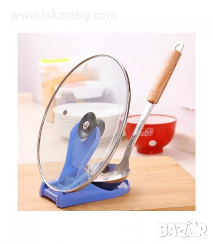 ПЛАСТМАСОВА КУХНЕНСКА ПОСТАВКА ЗА ЛЪЖИЦА И КАПАК - код 2106