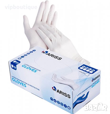 Еднократни латексови ръкавици без талк латекс без пудра, снимка 2 - Медицински консумативи - 32128460