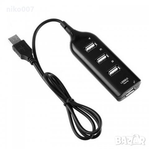 4 порта USB HUB 2.0-USB Адаптер-USB Разклонител-зарядно, снимка 3 - Лаптоп аксесоари - 29207314