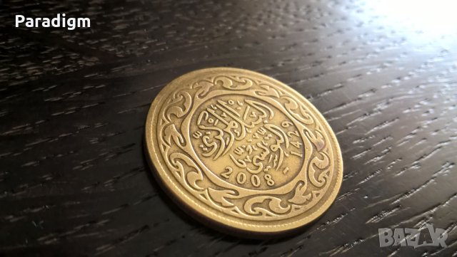 Mонета - Тунис - 100 милима | 2008г., снимка 2 - Нумизматика и бонистика - 32065706