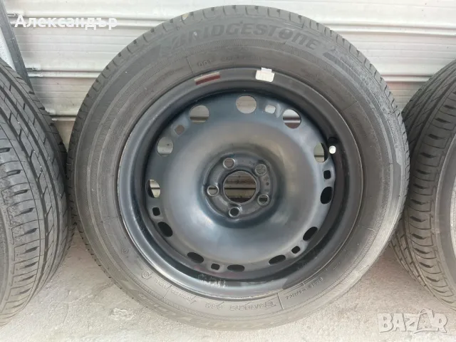 Железни джанти + много добри летни гуми за Volkswagen 5х112 - R15, снимка 4 - Гуми и джанти - 50160255