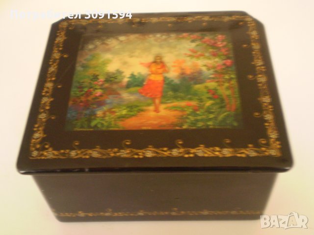 Старинна Руска ръчно рисувана кутия Л. Морозов-Катюша, снимка 2 - Колекции - 35404828