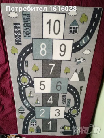 Детски образователен килим с улици,цифри,картинки и фигури на Paco Home., снимка 17 - Други - 49730103