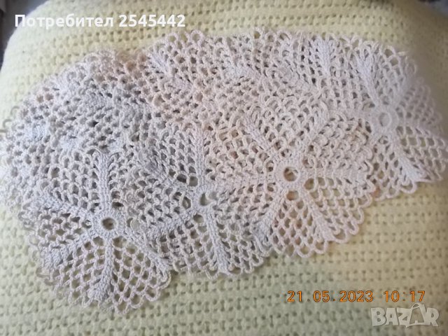 Плетени салфетки , цвят слонова кост , снимка 4 - Декорация за дома - 42134598