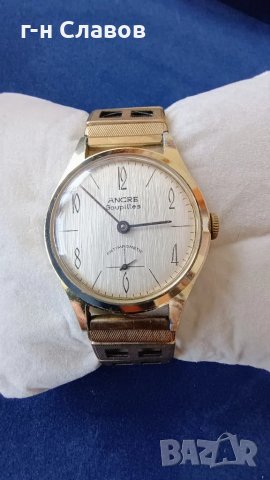 Позлатен ръчен ANCRE. , снимка 4 - Мъжки - 48699179