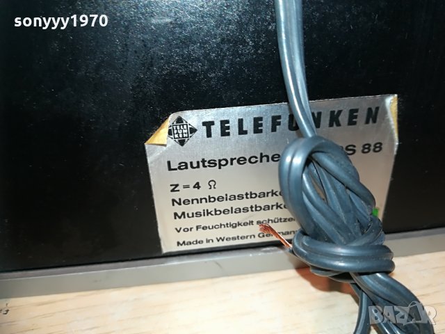 Telefunken rs 88-тонколони-2бр-внос швеицария 25х20х11см, снимка 8 - Тонколони - 30095933