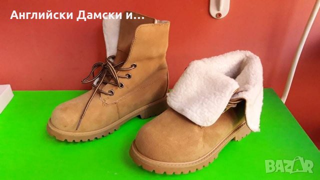 Английски дамски боти естествен велур , снимка 3 - Дамски боти - 30422707