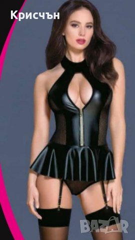 Еротичен Комплект 3 части еко кожа 