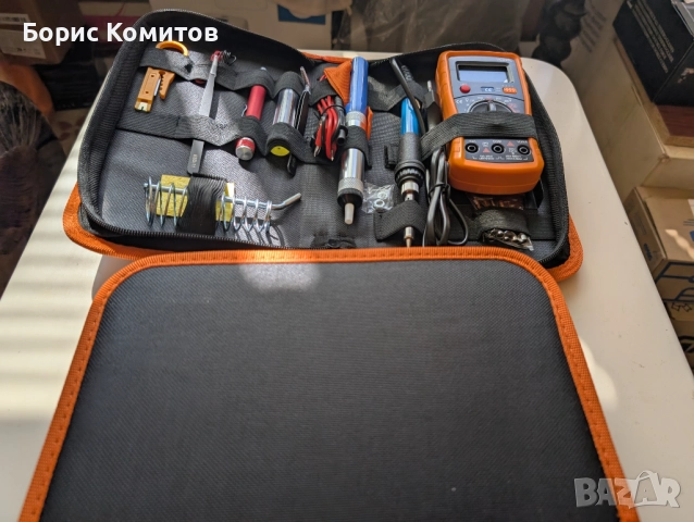 Комплект за Електрически Поялник 19 части, 60W, Регулируема Температура от 180-450°, снимка 3 - Ремонт на друга електроника - 51800492