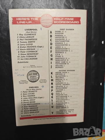 Liverpool-Chelsea 1973 год-автентична,оригинална програма за мача и ревю на сезона, снимка 12 - Фен артикули - 52068711
