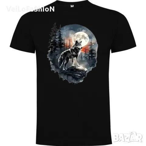 Нова детска тениска с Вълк в черен или бял цвят, снимка 2 - Детски тениски и потници - 47342966