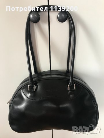 Дамска френска чанта Lancaster Paris полумесец черна естествена кожа, снимка 7 - Чанти - 30854877
