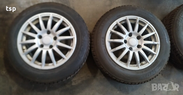 Джанти 15" 5x114,3 със зимни гуми 195,65,15, снимка 3 - Гуми и джанти - 53056240