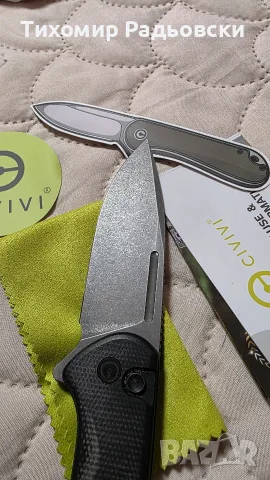 Нож Civivi Conspirator Nitro-V Micarta Black, снимка 3 - Ножове - 56293110