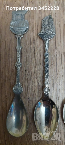 лъжички за колекционери 4 броя , снимка 3 - Антикварни и старинни предмети - 52829337
