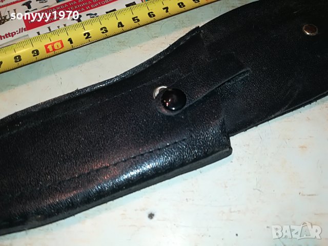 КАНИЯ ЗА НОЖ ЧЕРНА КОЖА 2310221140, снимка 2 - Колекции - 38422852