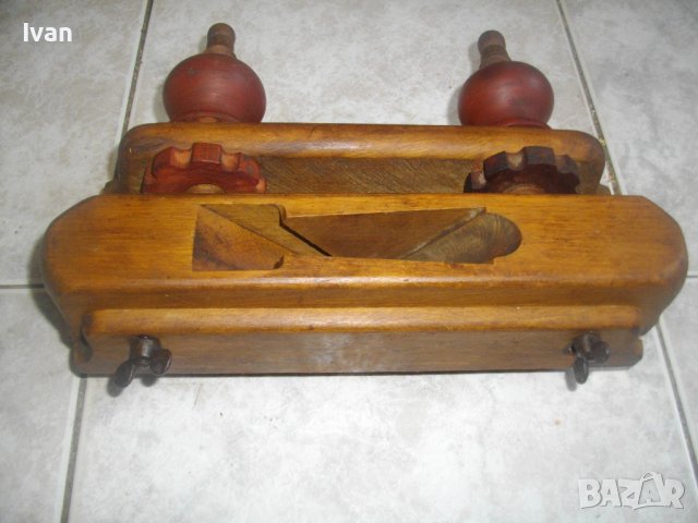 Старинно/Антикварно Профилно Голямо Ръчно Дърводелско Ренде-ОТЛИЧНО Съст-Регулация/Дървени Винтове , снимка 5 - Други инструменти - 39342093