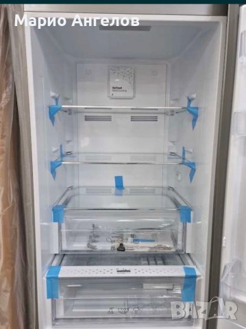 Хладилник с фризер No frost A+++ Нов инокс с диспенсър 60 месеца гаранция, снимка 5 - Хладилници - 39692287