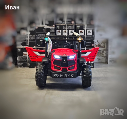 ТОП ЦЕНА!НОВО!Акумулаторен трактор HARVEST RED с 12V батерия,дистанционно,USB, снимка 5 - Електрически играчки - 51740813